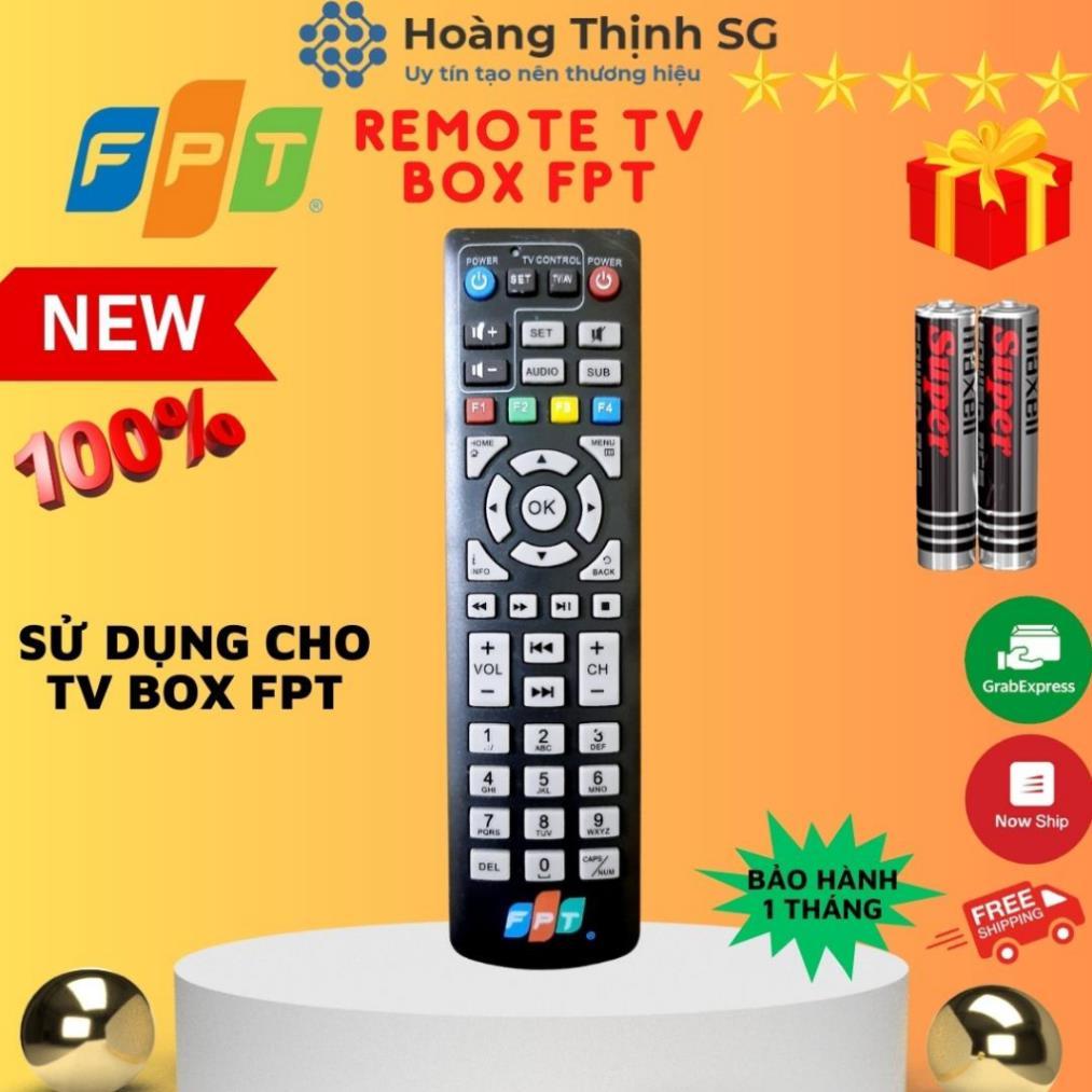 Remote điều khiển truyền hình FPT, đầu box FPT, Remote từ xa đầu mạng FPT hàng loại 1, tặng kèm pin