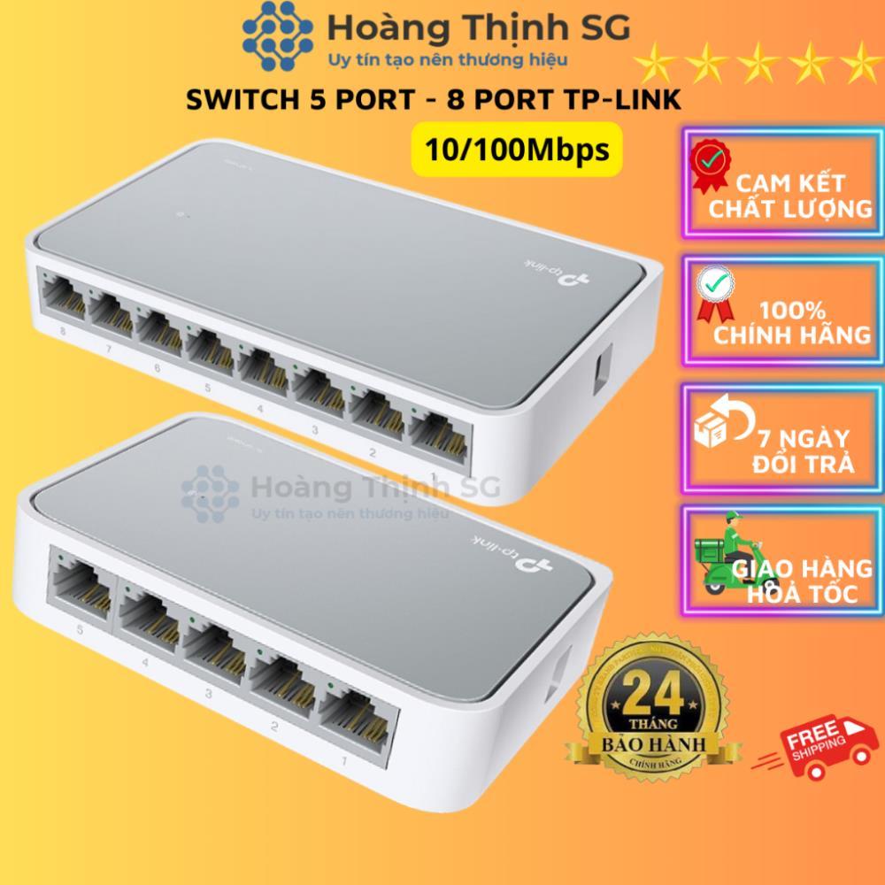 Switch TP Link 5port SG1005D 10/100Mbps, bộ chia mạng TP Link 8port SG1008D chính hãng
