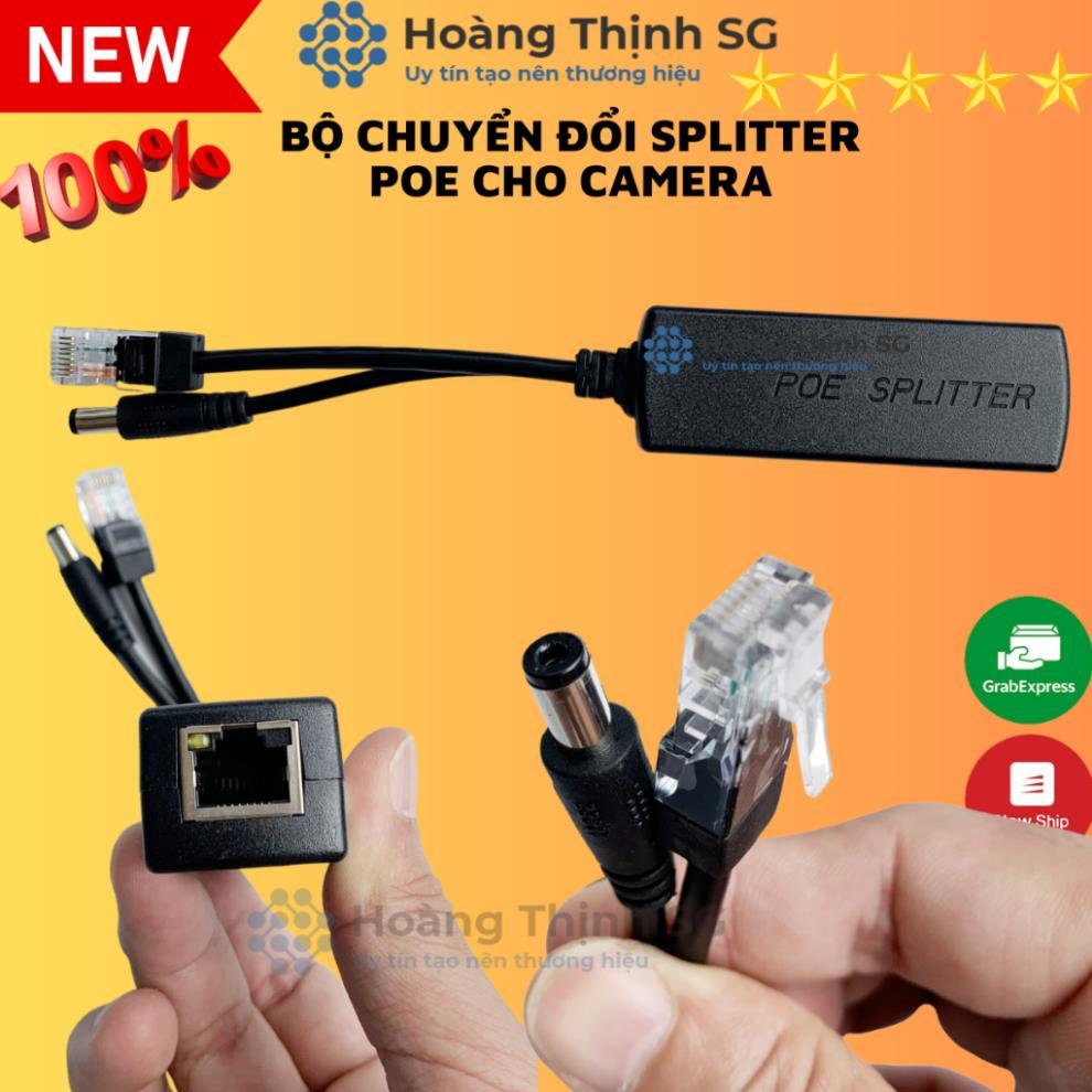 Bộ Chuyển Đổi Splitter POE 48v sang 12v Cho Camera IP Không POE - Splitter POE, Hàng loại tốt