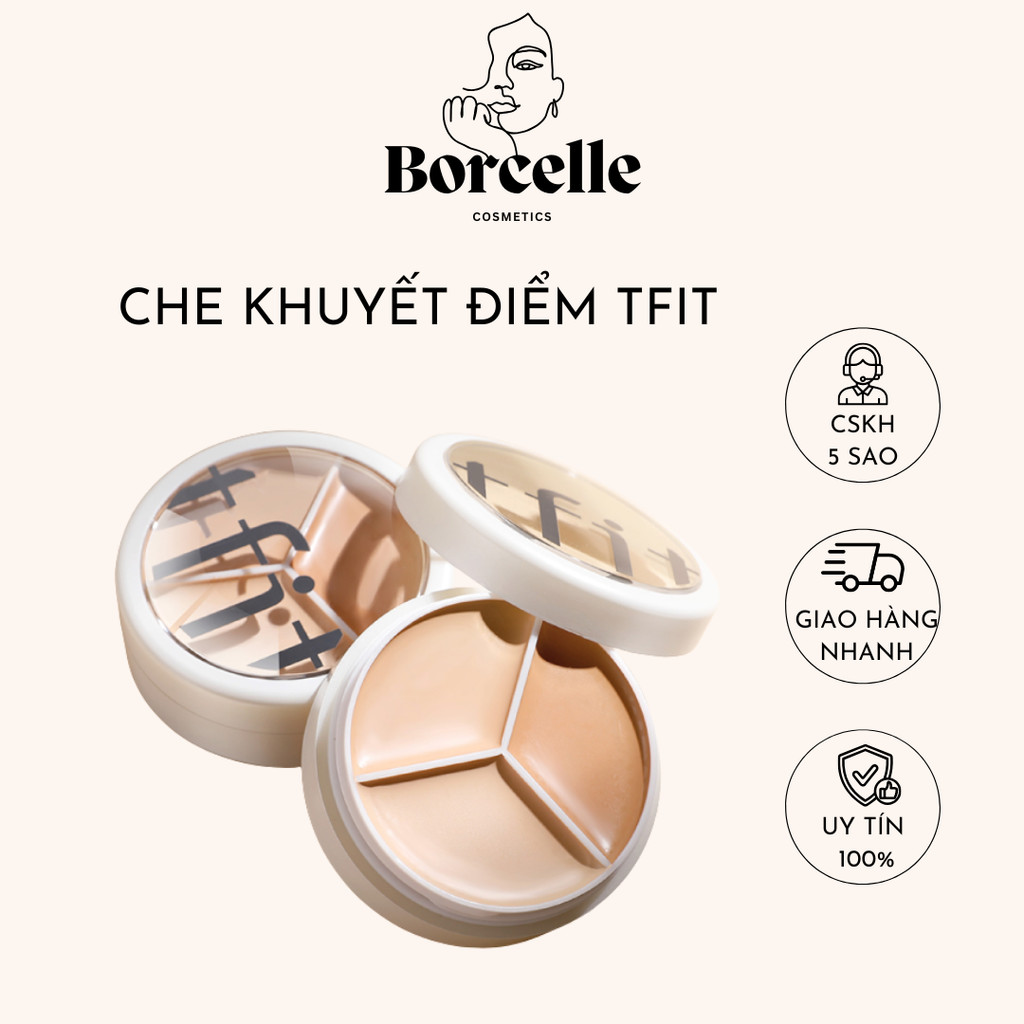 Che khuyết điểm TFIT, Ckđ triệt sắc tfit che phủ cao, kiềm dầu, lâu trôi Cover Up Pro 20g Borcelle.C