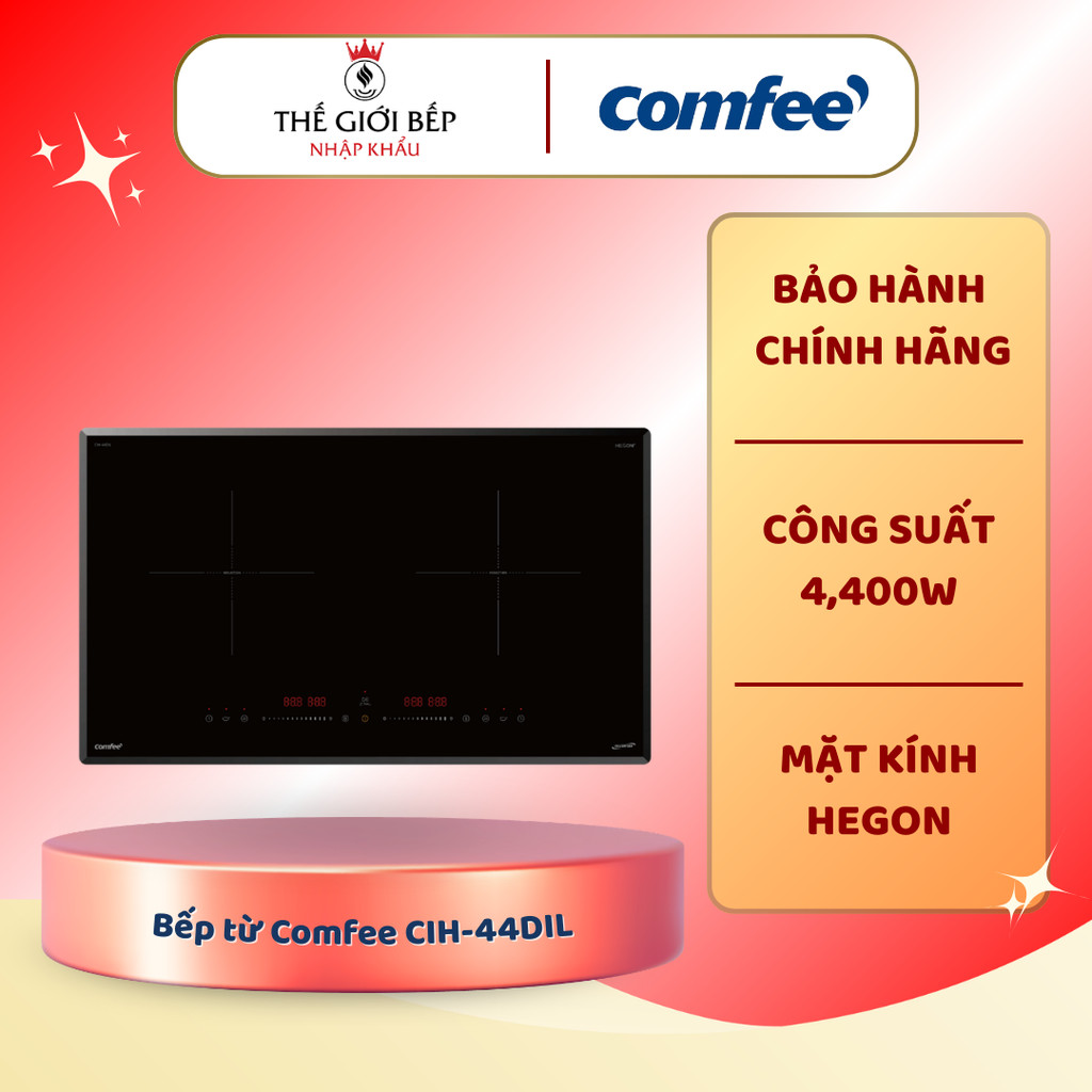 Bếp từ thông minh COMFEE CIH-44DIL – AI Inverter tiết kiệm điện, Booster 2500W