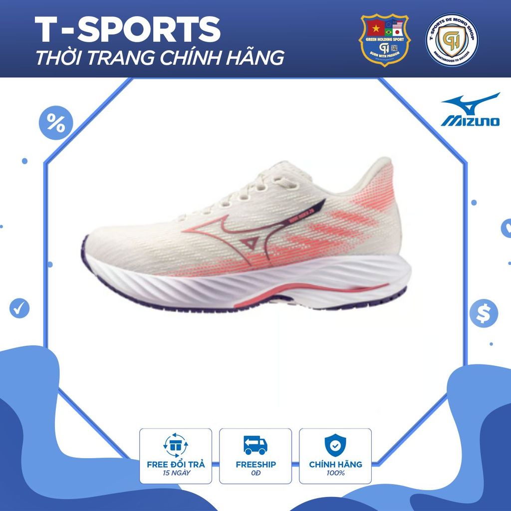 Mizuno Giày Chạy Wave Rider 28 Ultra Wide Last 4E J1GD240673 Công Nghệ Mizuno Wave & Enerzy Siêu Êm