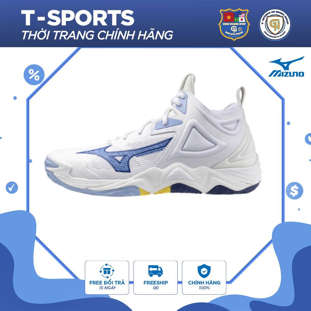 Mizuno Giày Bóng Chuyển Wave Momentum 3 MID V1GA231797 Chính Hãng