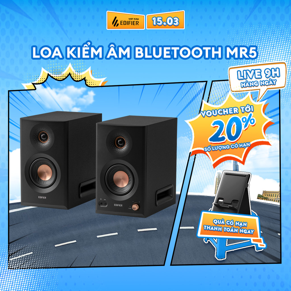 Loa Kiểm Âm Bluetooth EDIFIER MR5 | Công Suất 110W | Âm Thanh Chuyên Nghiệp | Hi-Res Audio Wireless | Bảo Hành 15 Tháng | BigBuy360 - bigbuy360.vn