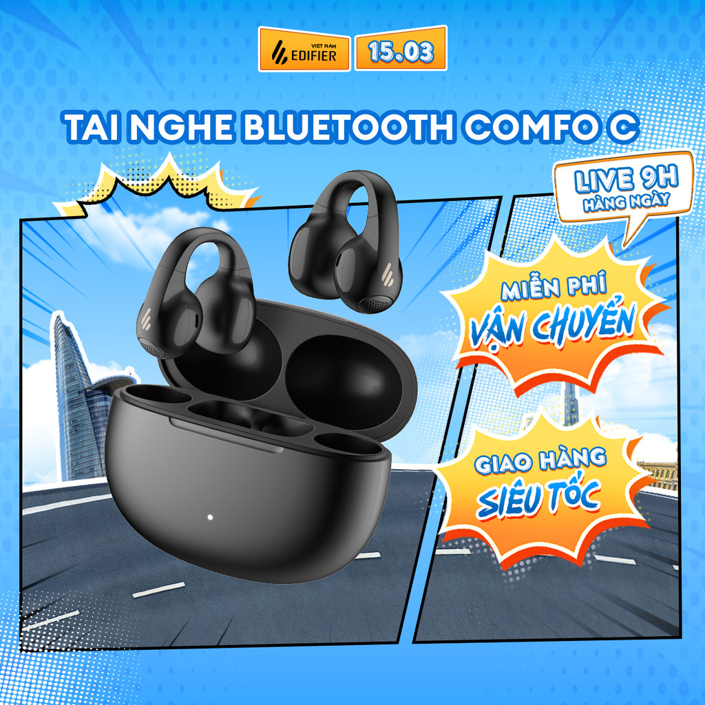 Tai Nghe Bluetooth EDIFIER COMFO C | Thiết Kế Kẹp Vành Tai | Thời Gian Sử Dụng Tới 30H | Bảo Hành 15 Tháng | BigBuy360 - bigbuy360.vn