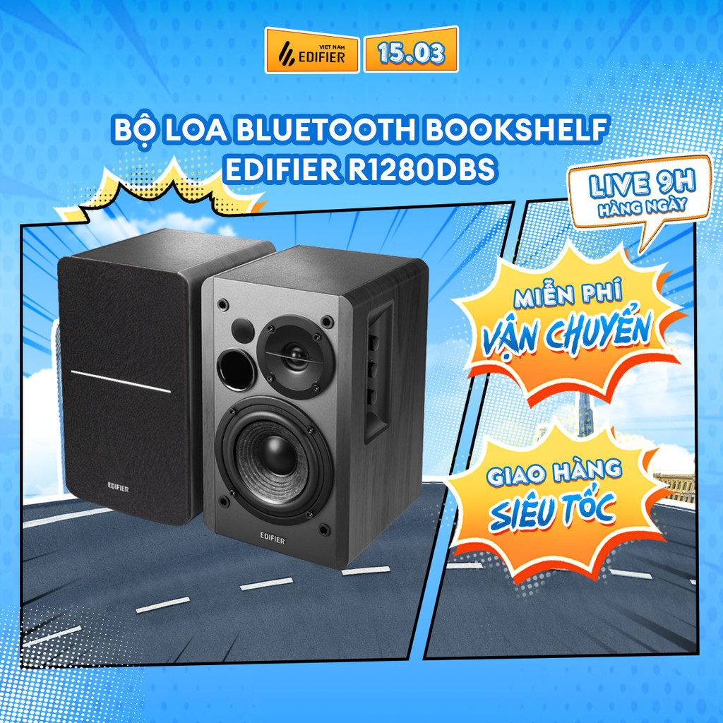 Bộ Loa Bluetooth Để Bàn EDIFIER R1280DBs | Công Suất 42W | Bluetooth 5.1 | Vỏ Gỗ Chống Dội Âm | Bảo Hành 15 Tháng | BigBuy360 - bigbuy360.vn