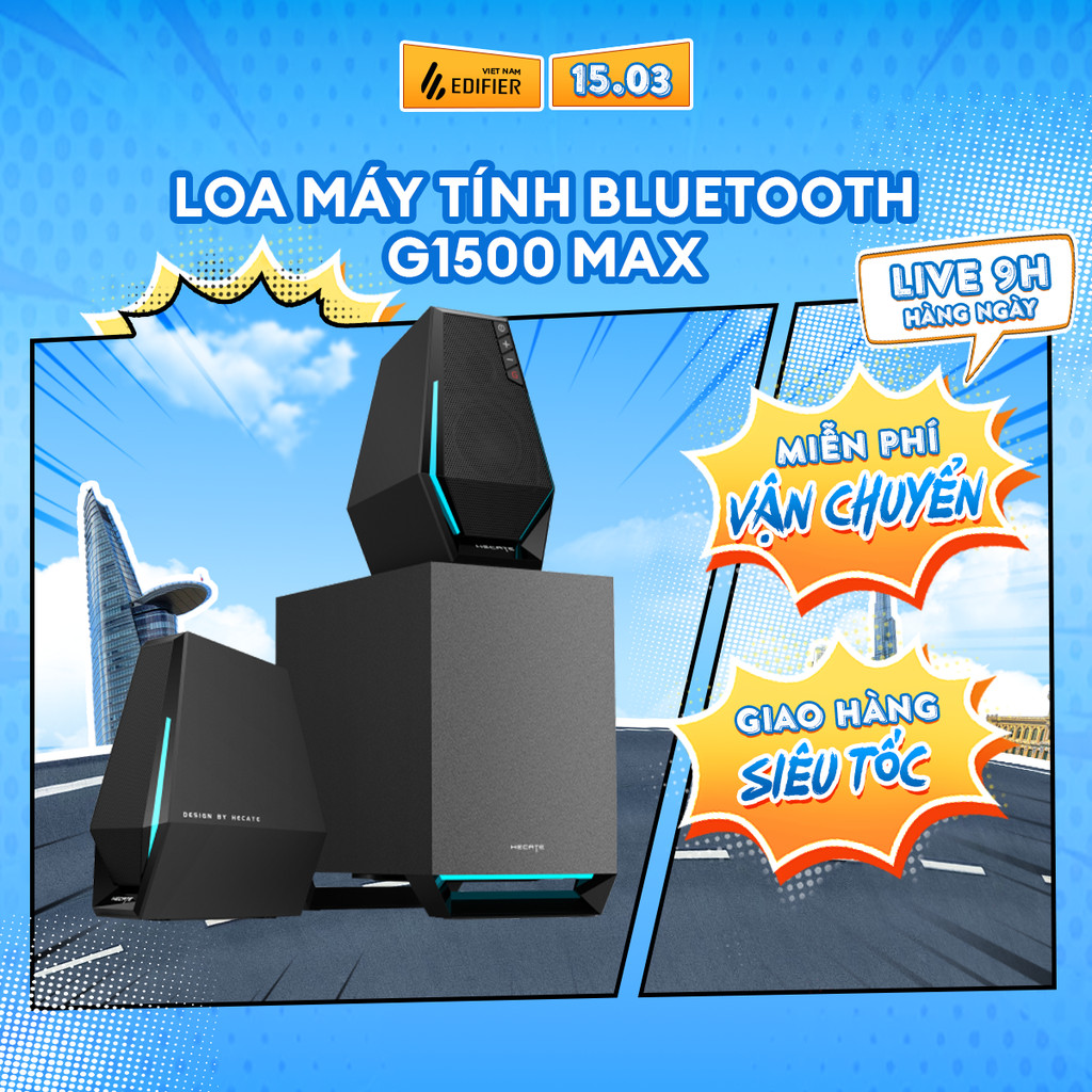 Loa Bluetooth Để Bàn EDIFIER G1500 MAX | Công Suất 30W | Đèn LED RGB | Bluetooth 5.3 | Bảo Hành 15 Tháng | BigBuy360 - bigbuy360.vn