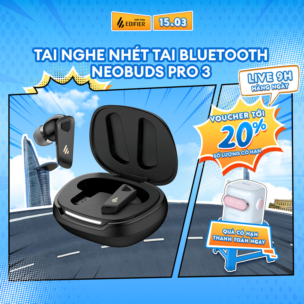 Tai Nghe Bluetooth EDIFIER NEOBUDS PRO 3/NEOBUDS SERIES | Chống Ồn Chủ Động | Sử Dụng Đến 36H | Bảo Hành 15 Tháng | BigBuy360 - bigbuy360.vn