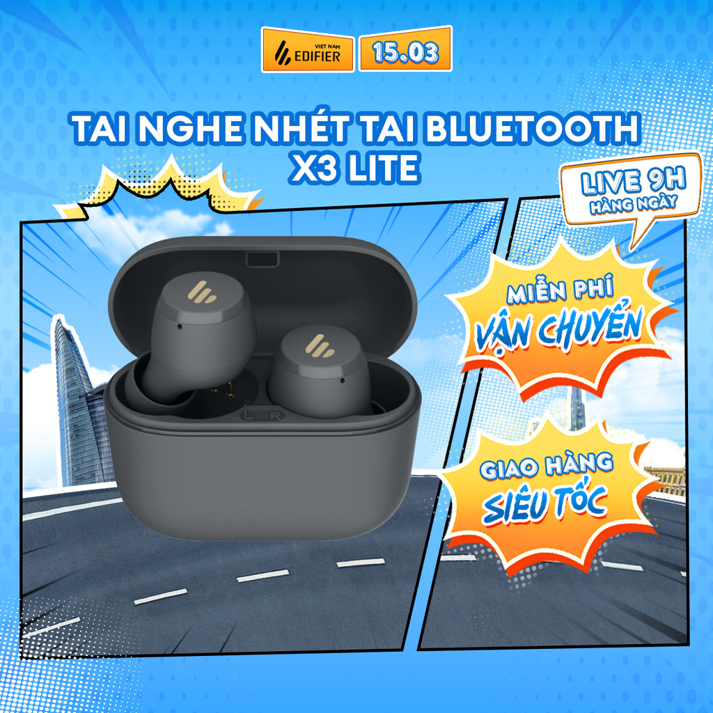 Tai Nghe Bluetooth Nhét Tai EDIFIER X3 LITE/X3 PRO | Khử Tiếng Ồn Môi Trường | Sử Dụng Đến 24H | Bảo Hành 15 Tháng