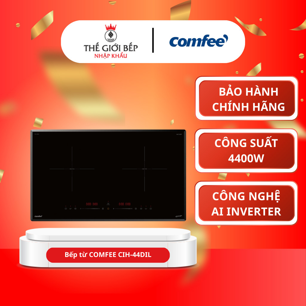 Bếp từ thông minh COMFEE CIH-44DIL – AI Inverter tiết kiệm điện, Booster 2500W
