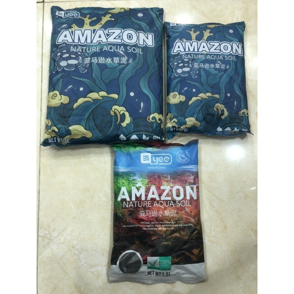 Phân nền giàu dưỡng chất ổn đinh PH, GH AMAZON AQUA SOIL hãng YEE  - đất trồng cây thúy sinh cá cảnh