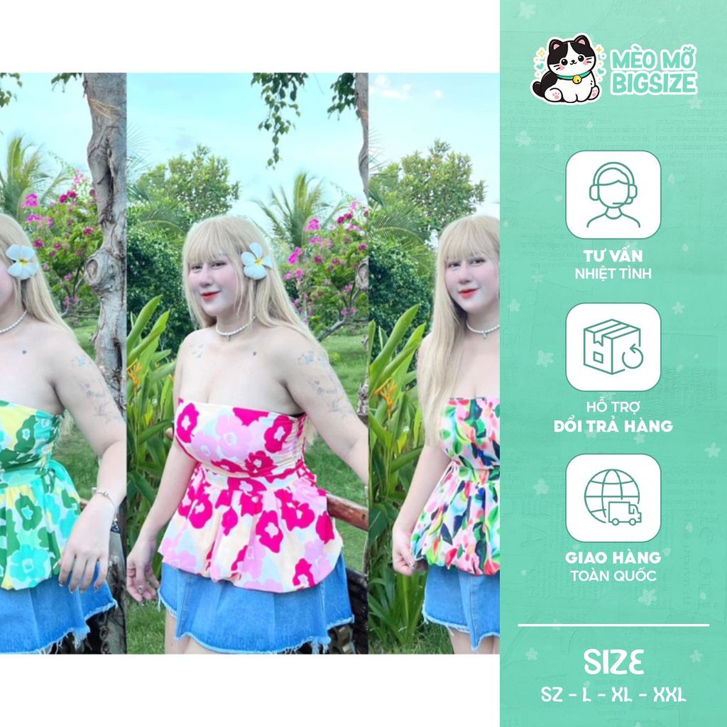 Áo quây hoa ảnh thật bigsize_saigon(50-90kg)