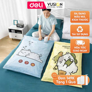 [RẺ NHẤT MALL] Túi Hút Chân Không Quần Áo, Chăn Gối Deli Dày Gấp Đôi, Van Chống Rò Rỉ Hơi, Tránh Ẳm Nấm Mốc