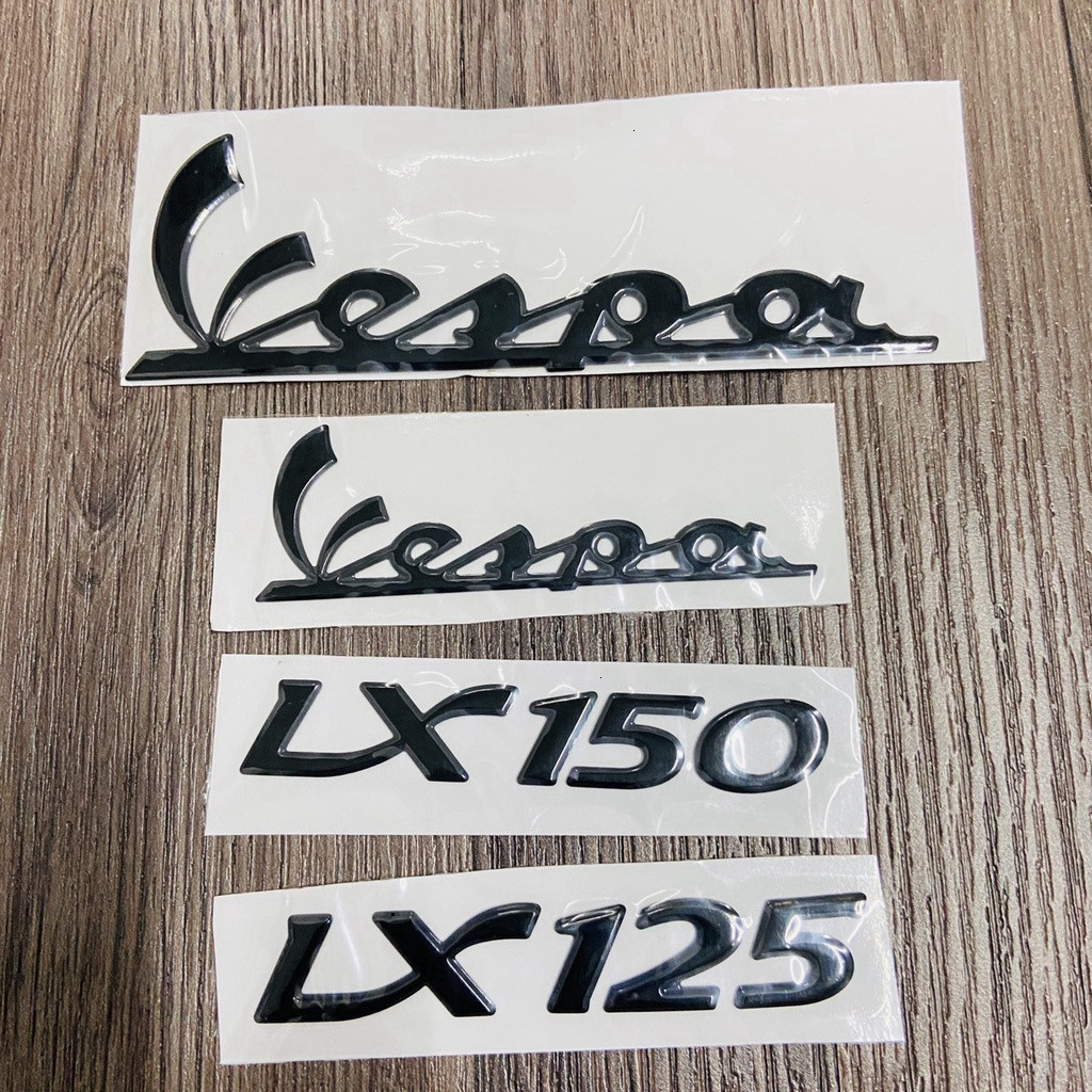 [CHUYÊN TEM] TEM DÁN TRANG TRÍ XE VESPA LX 125. VESPA LX150 NỔI CAO CẤP NHƯ TEM ZIN TRỌN BỘ (MÀU ĐEN