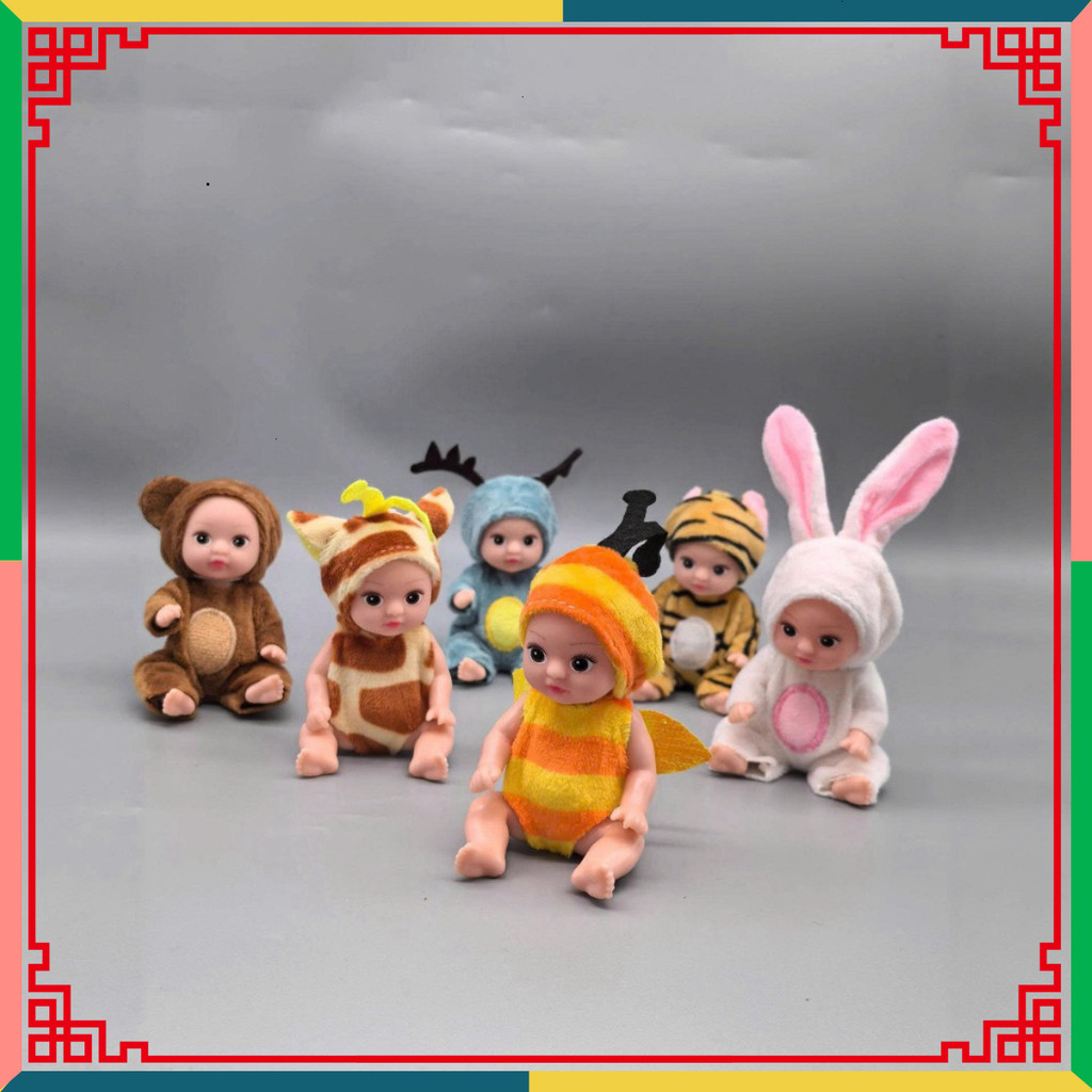 Búp Bê Em Bé Sơ Sinh Mở Mắt 11cm Kèm Trang Phục Sleeping Doll Chất Lượng