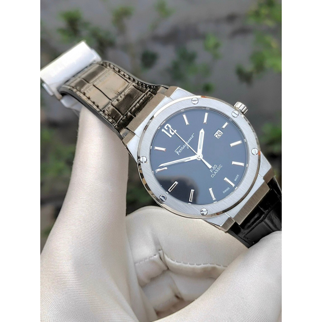 BẢO WATCH Đồng Hồ Nam Ferragamo F80 Classic,Kính Sapphire,Size : 41mm Full Box