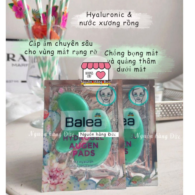 Mặt nạ mắt chống và xóa thâm quầng, bọng mắt Balea ISANA Đức, miếng đệm dán - Nguồn hàng Đức Rachsto