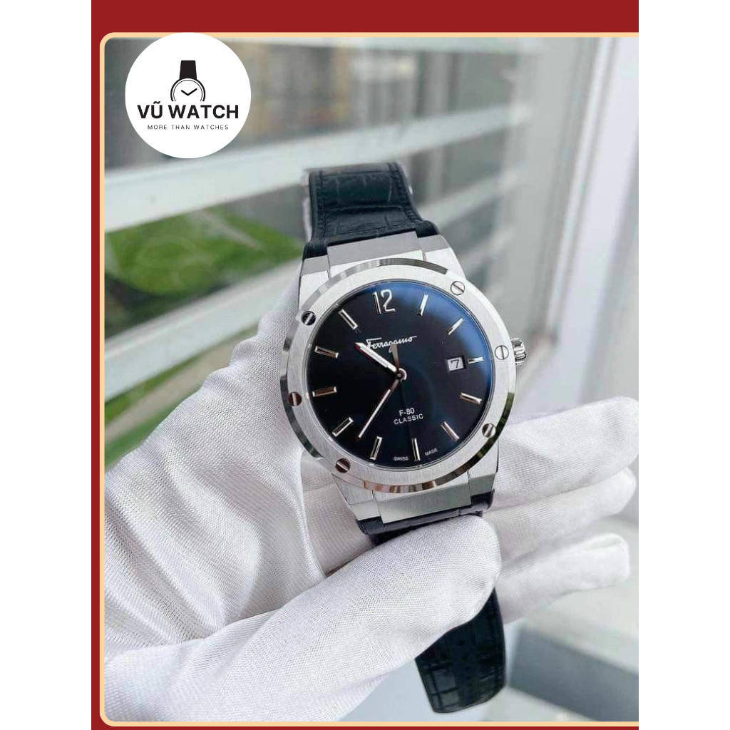 BẢO WATCH Đồng Hồ Nam Ferragamo F80 Classic Kính Sapphire Chống Xước Full Box Sang Trọng