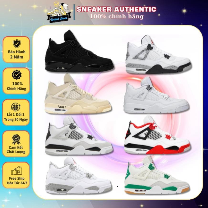 Giày_Air Jordan 4 Retro Phối Đồ Cực Đẹp Dành Cho Nam Nữ Đủ Màu Đủ Size Full Box.