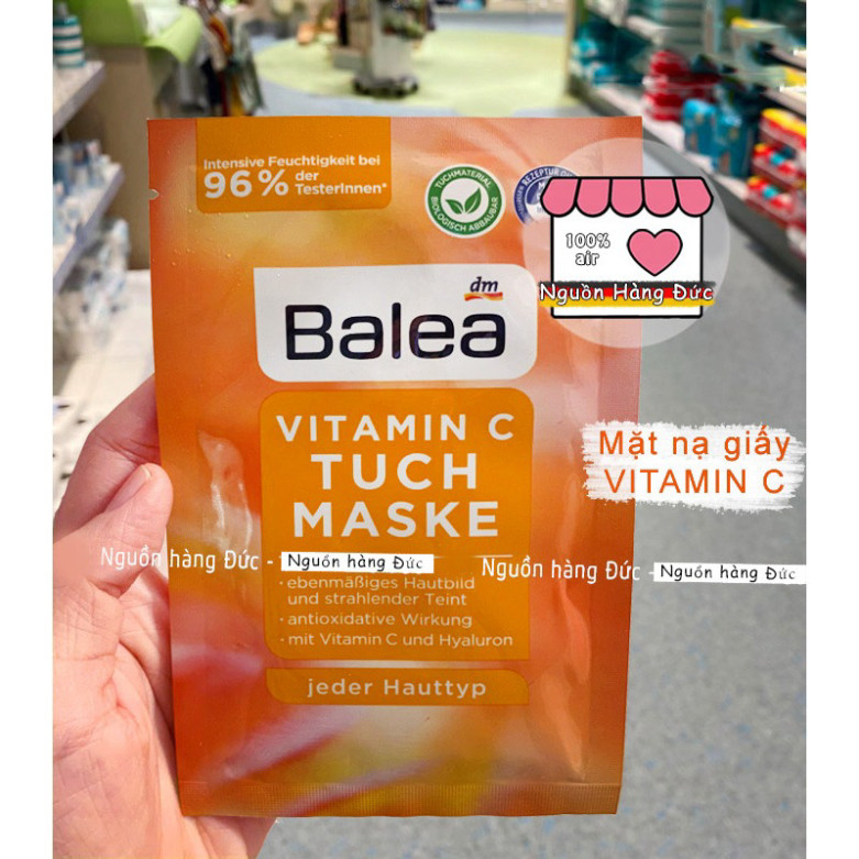 Mặt nạ vải Balea vitamin C hyaluron Đức - Nguồn hàng Đức Rachstore