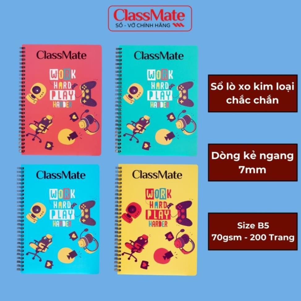 Sổ Lò Xo B5 Kẻ Ngang Classmate 200 Trang, Sổ Tay Thiết Kế Gaming, Sổ Còng Viết Nhật Ký, Kế Hoạch, Vở