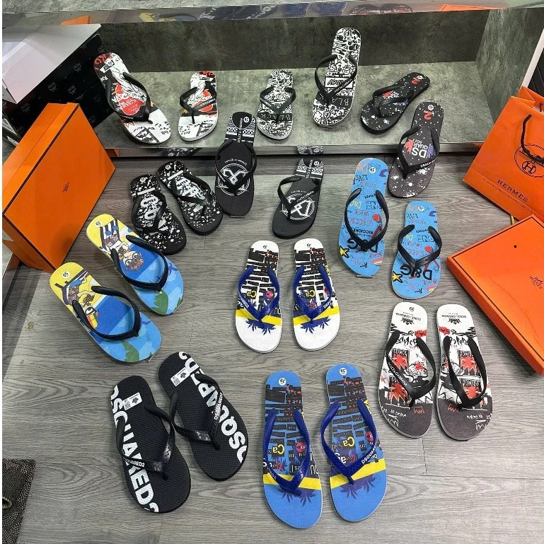 Dép tông nam nữ GUCCI cao su non ép xốp 2 lớp dập hoạ tiết