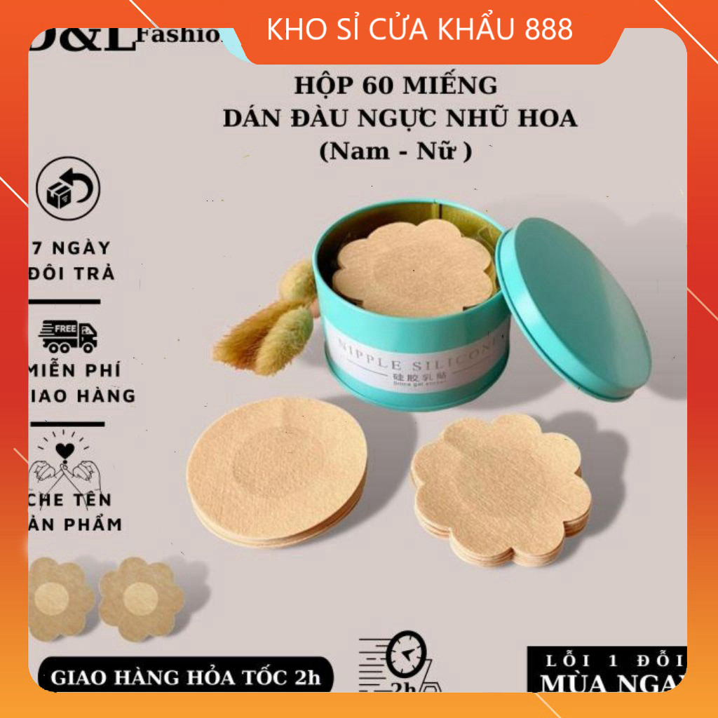 Áo Hoa Dán Ngực 60 Miếng Giấy Dán Che 1 Lần Formosa Hoa Ti Nhũ
