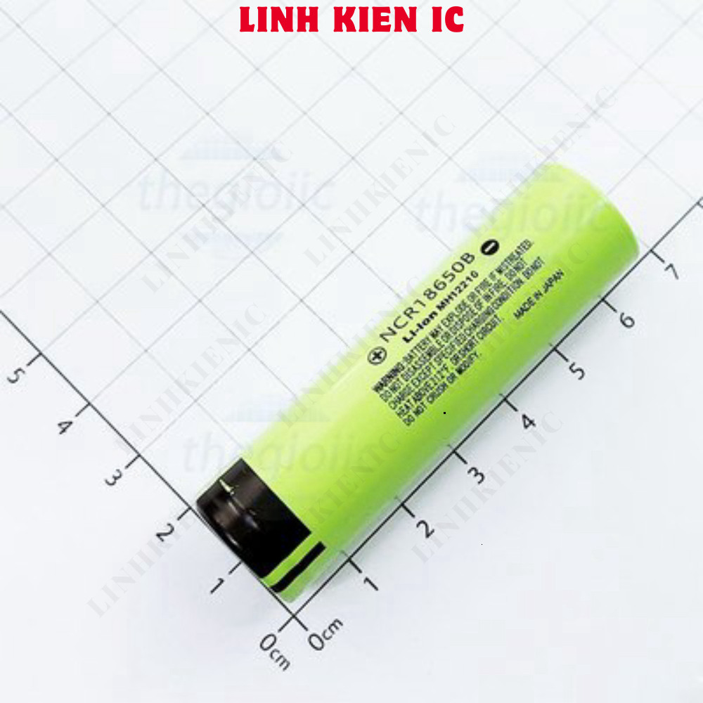 Pin Sạc Panasonic 18650 3400mAh 3.7V NCR18650B Đầu Bằng Linhkien IC