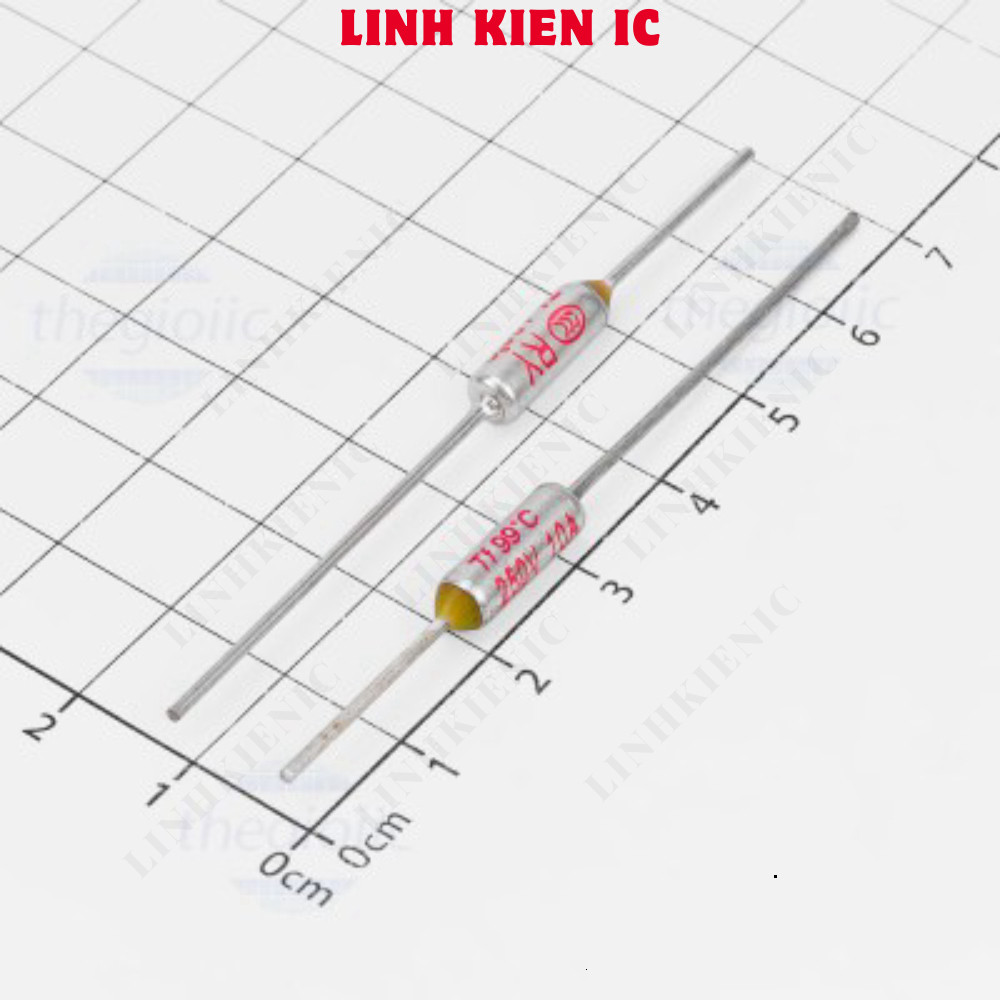 [10 Cái]- RY99 Cầu Chì Nhiệt 99 Độ C 250VAC 10A Linhkien IC