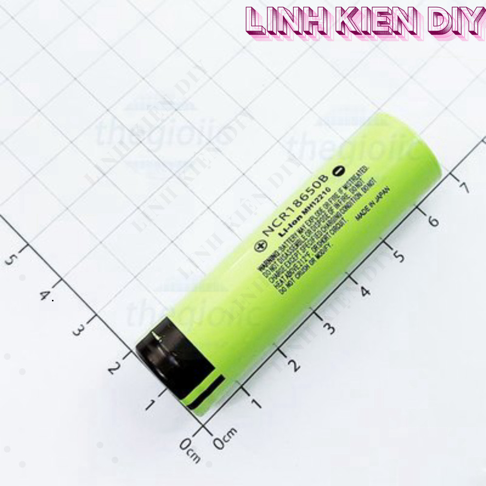 Pin Sạc Panasonic 18650 3400mAh 3.7V NCR18650B Đầu Bằng Linh Kiện DIY