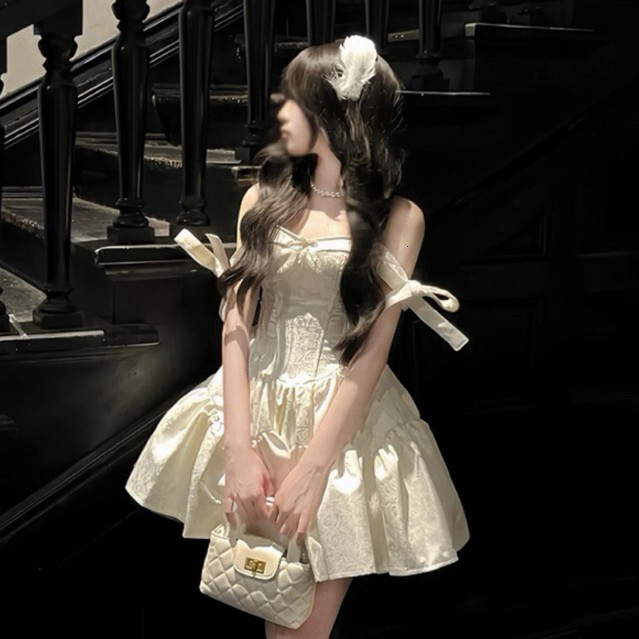 DG1 ĐẦM GẤM 2 DÂY CỘT VAI NỐI TẦNG ĐI CHƠI, ĐI TIỆC, ĐU DU LỊCH, ĐI ĂN CƯỚI CỰC XINH