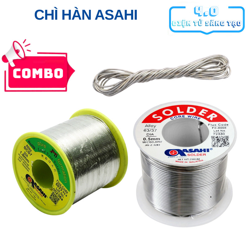 [Giá sỉ] (5 mét) Chì hàn dây Asahi 6337 / Leadfree