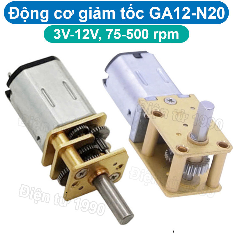 Động cơ giảm tốc JGA12-N20 điện áp 3V-6V nhiều tốc độ