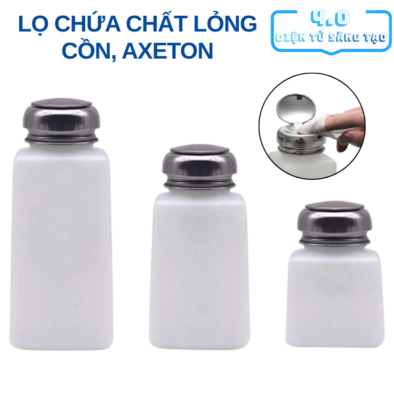 Lọ đựng dung dịch cồn, axeton, lọ chứa chất lỏng