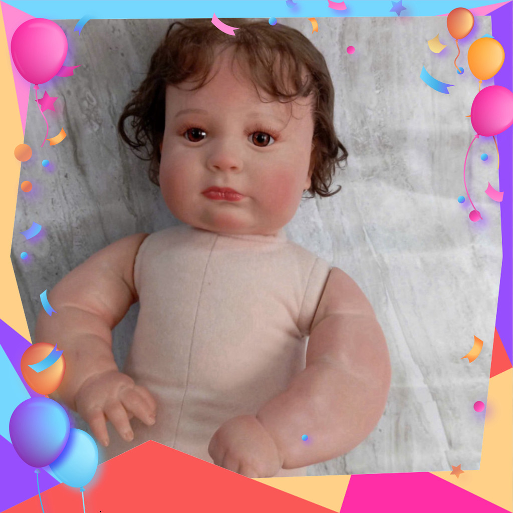 Búp Bê Reborn 60cm Joseph Silicon Tóc Nâu Cắm, Siêu Nhanh Silicon Vinyl Doll PVN8350, Cây Cưng Chúc 
