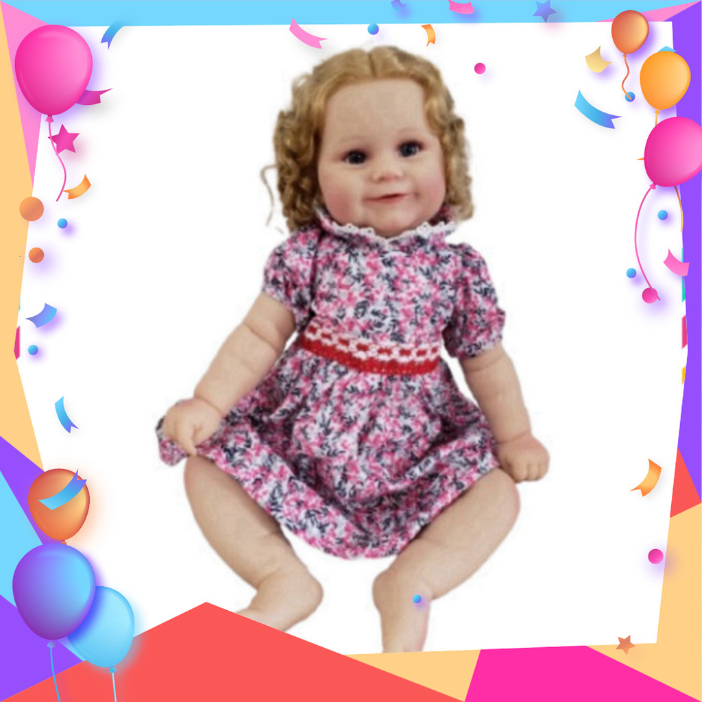 Búp Bê Reborn Silicon Tóc Cắm Màu Vàng 60cm (24inch) Maddie PVN4932