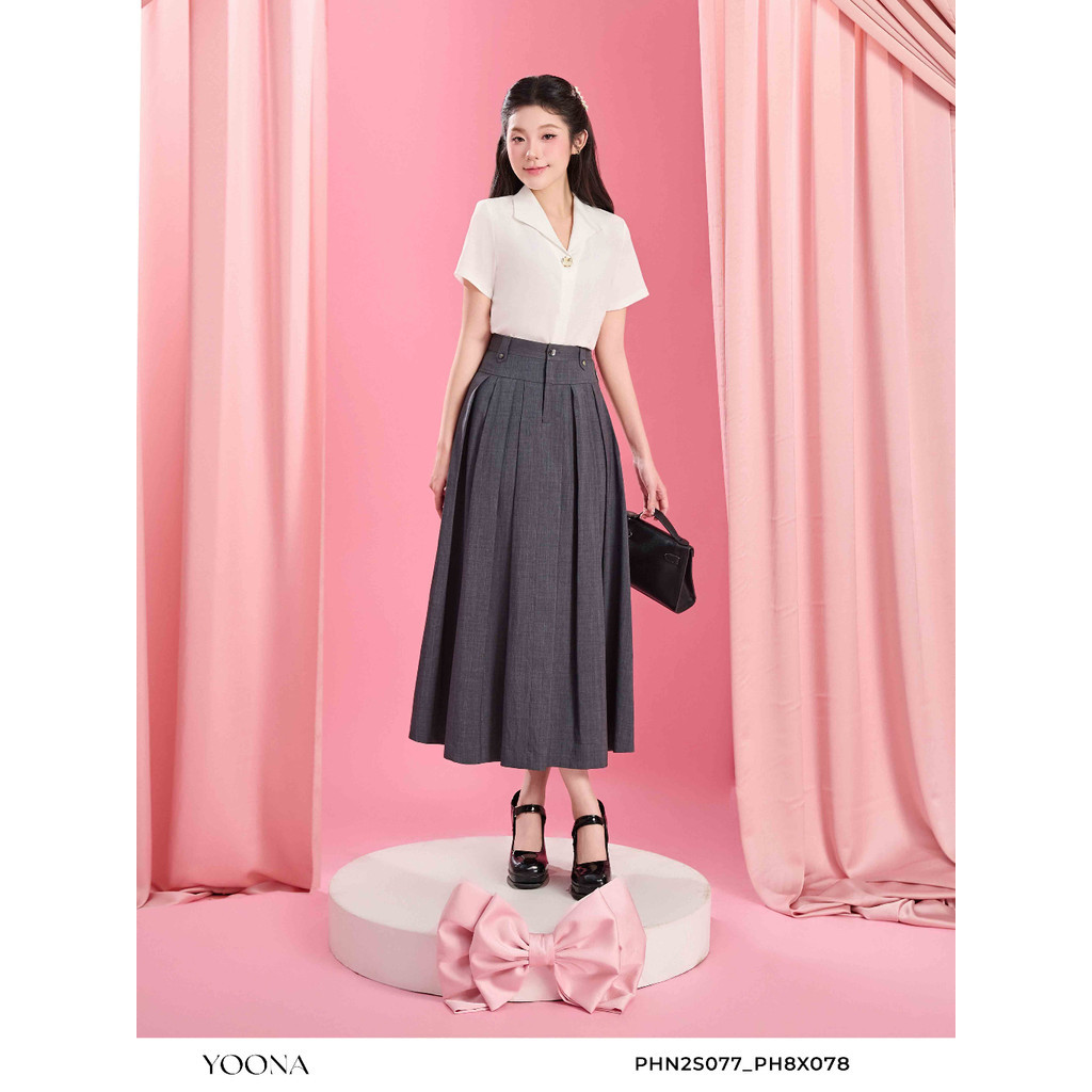 Juyp thiết kế nữ dáng dài chất đũi xước nữ tính YOONA - PH8X078