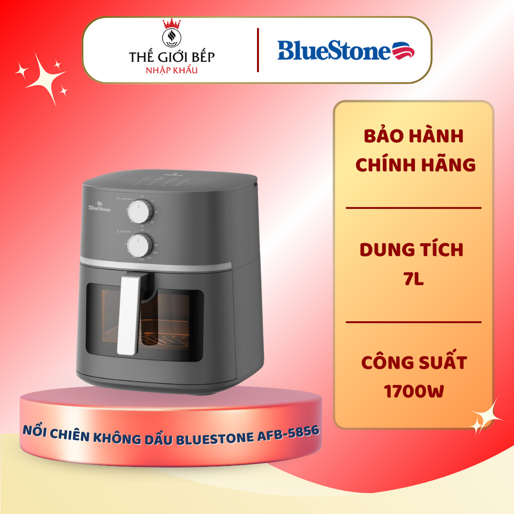 Nồi Chiên Không Dầu BlueStone AFB-5856 - 7 Lít 1800W, Chiên Nướng Ít Dầu Chính Hãng