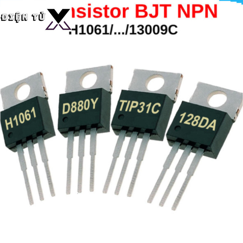 [GIÁ COMBO] (10 cái) Transistor BJT NPN H1061, D880Y, TIP31, TIP41… chân cắm TO-220