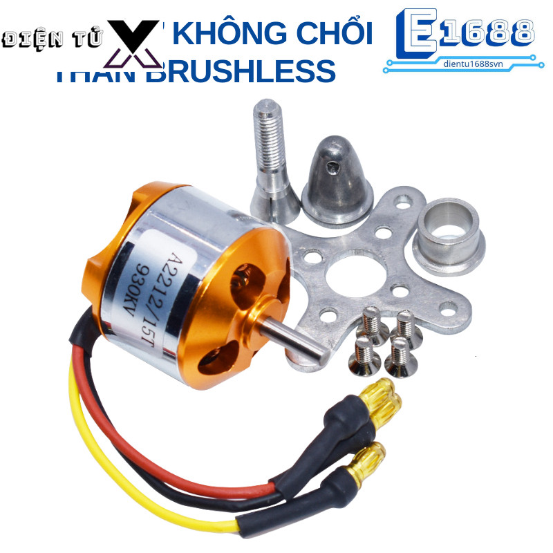 Động cơ không chổi than brushless A2212 trục 3.17mm 930KV/1000KV/.../2700KV/
