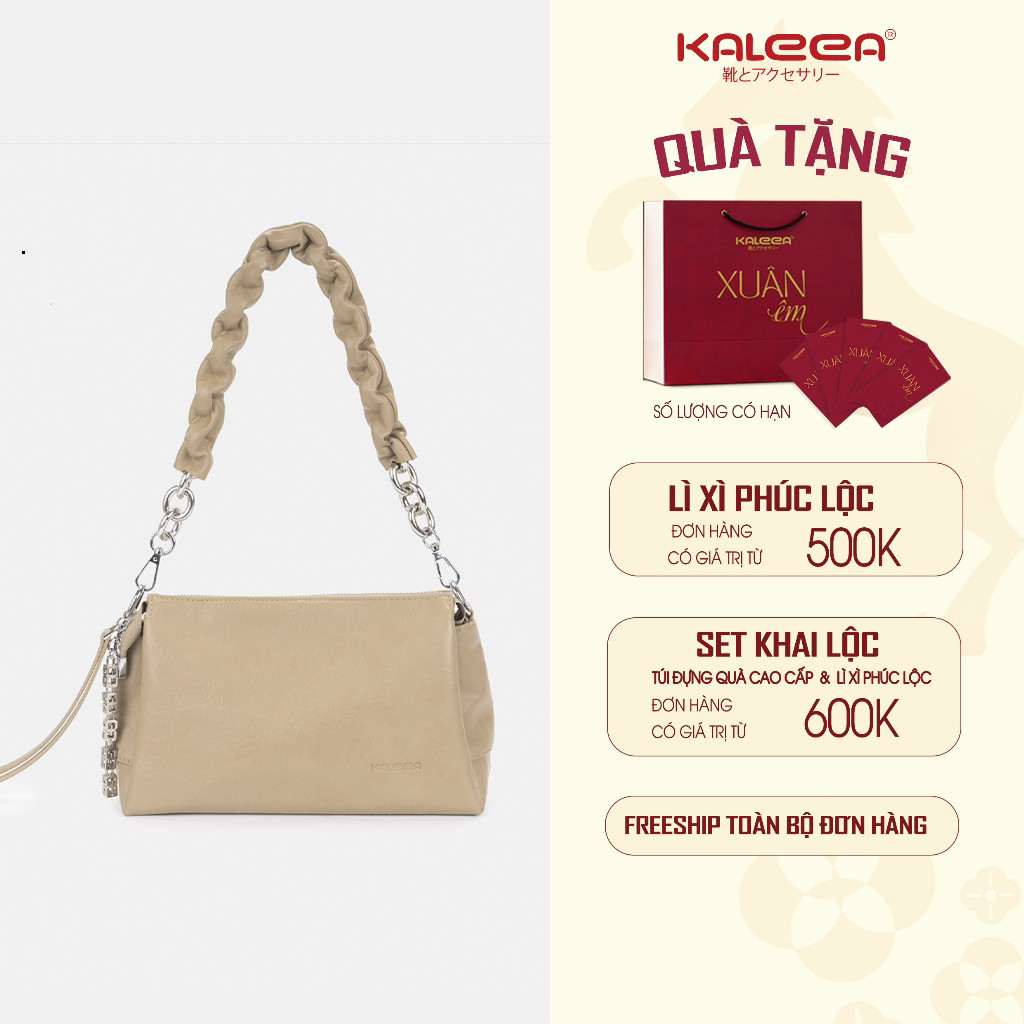 Kaleea - Túi Xách Nữ Size 26cm Da Trơn Đeo Chéo, Đeo Vai  TX03
