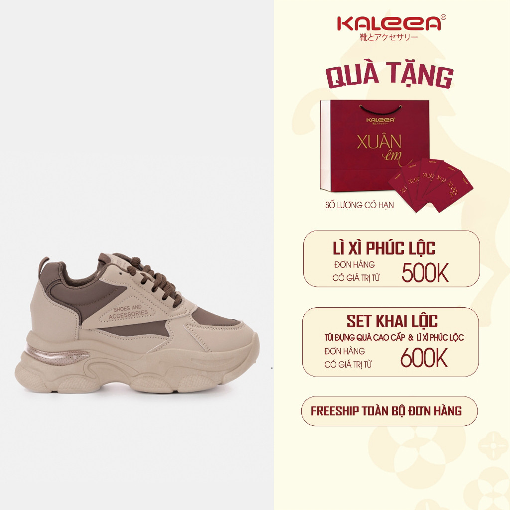 Kaleea - Giày Sneaker Nữ Độn Đế Cao 7cm Nâng Chiều Cao Đi Nhẹ Êm Chân T127