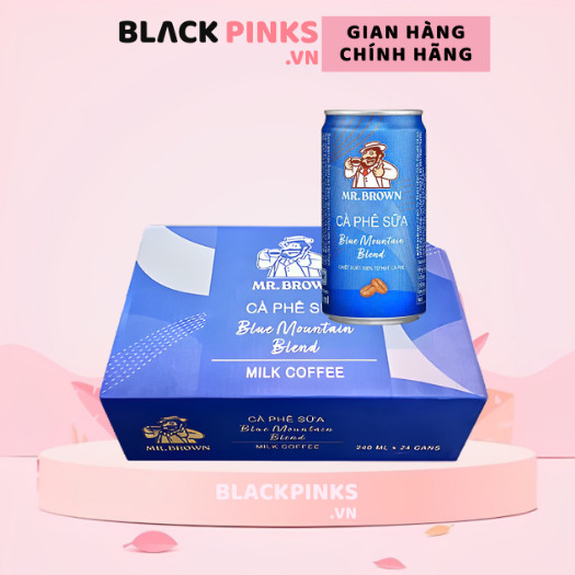 Thùng 24 lon Café lon Mr.Brown Blue Moutain 240ml