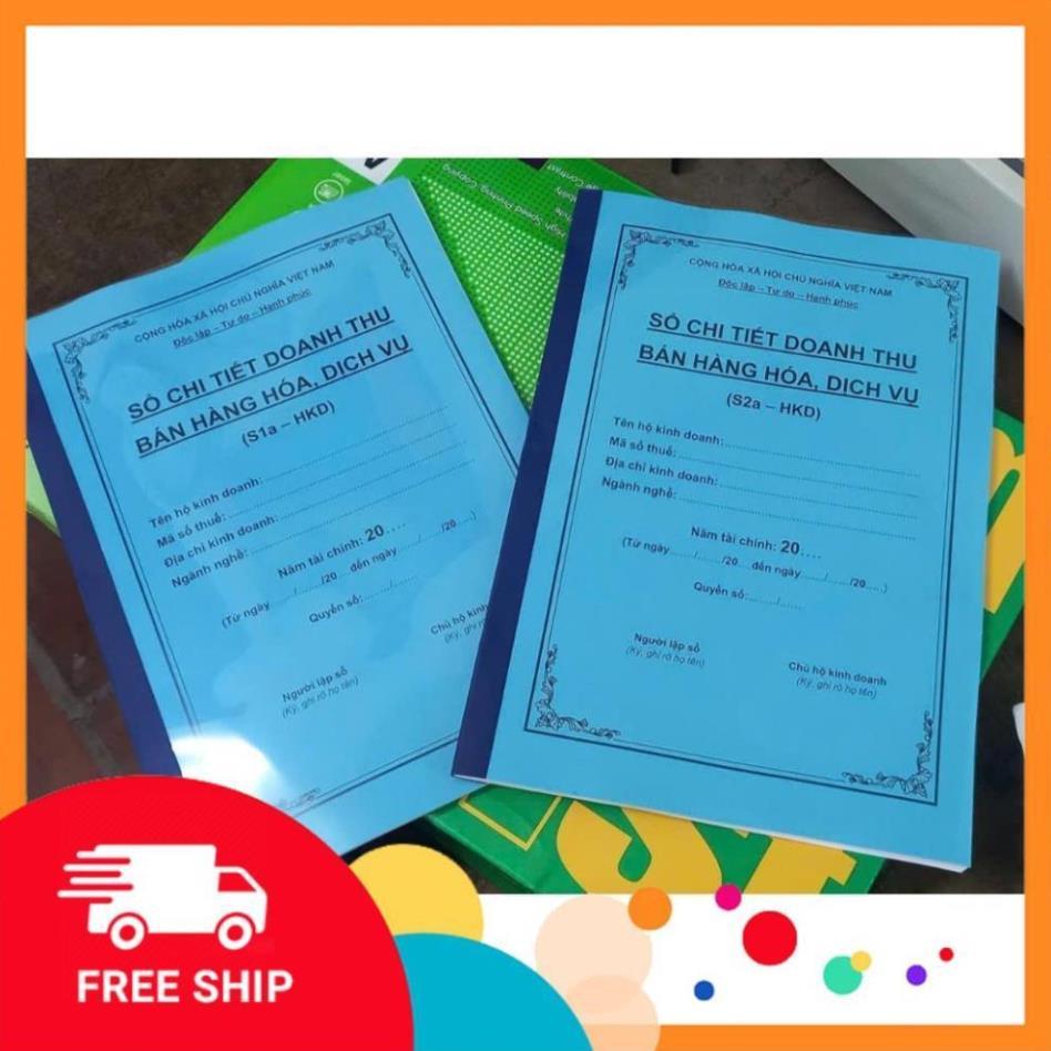 Sổ Sách (Khổ to A4 chuẩn mới:S1a-HKD+ S2a-HKD) Cho HKD Doanh Thu Dưới 500Tr+Trên 500Tr - Chi Tiết Do