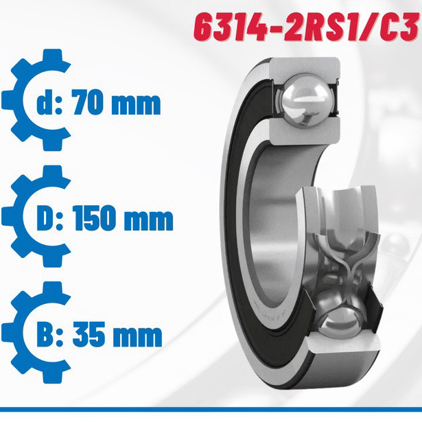 Vòng Bi Bạc Đạn SKF 6311 6312 6313 6314 6315 6316 6317 6318 6319 Cao Cấp Chất Lượng Cao