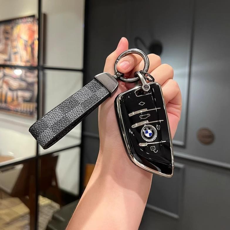 Móc Khoá  Bao Chìa Khoá Xe Ô Tô BMW-A4 BMW X1 X3 X4 X5 X6 730 740 750 Smartkey 4 Nút Bấm Ốp Chìa Kho