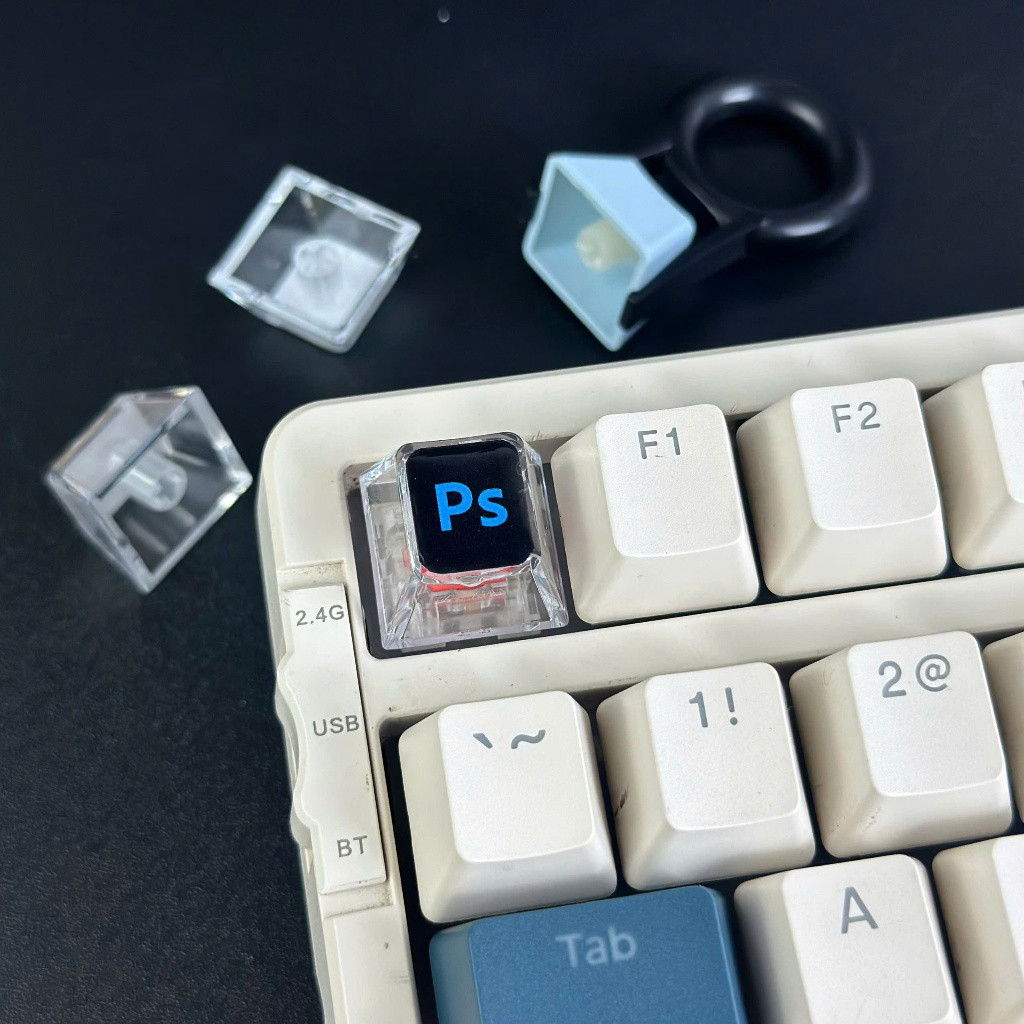 keycap adobe photoshop nút ấn bàn phím cơ đẹp trong suốt cá tính phong cách - Simekey