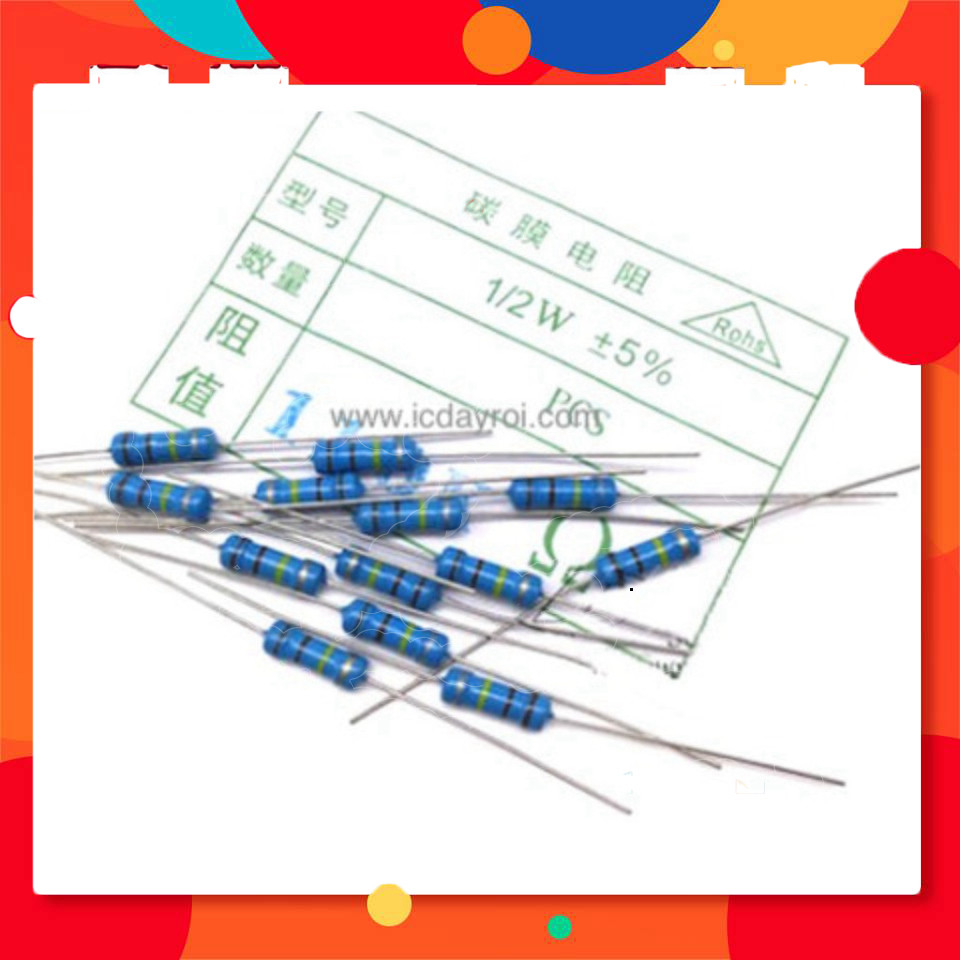 [10 Cái]- Điện trở 220K 1/2W 5% (Gói 10 con) Điện Tử Store99