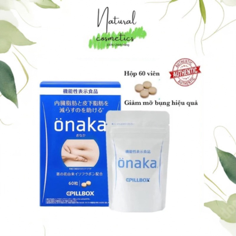 [Chính Hãng] Viên Uống Giảm Mỡ Bụng Onaka Nhật Bản Hộp 60 Viên, Giảm Mỡ Bụng Hiệu Quả
