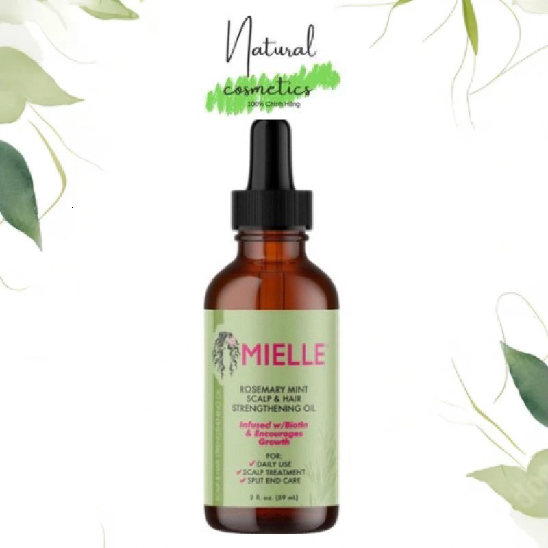 [Chính Hãng] Dầu Kích Thích Mọc Tóc Mielle Organics Rosemary Mint Hair Serum Oil Tóc 59ml